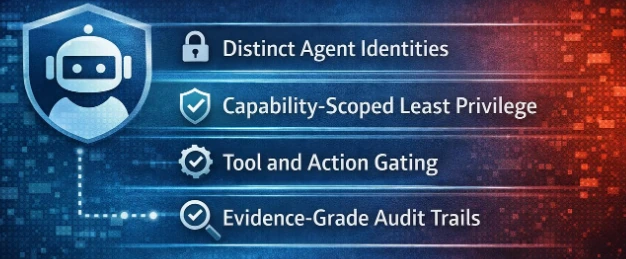Enterprise AI governance dashboard monitors agents, permissions and control.