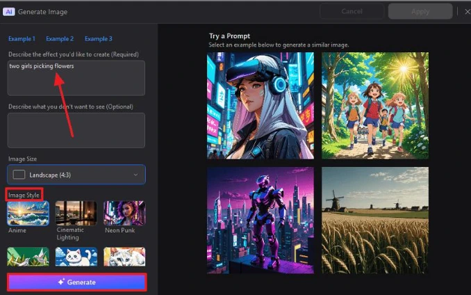 AI photo editor uses text prompts to guide creative image changes.